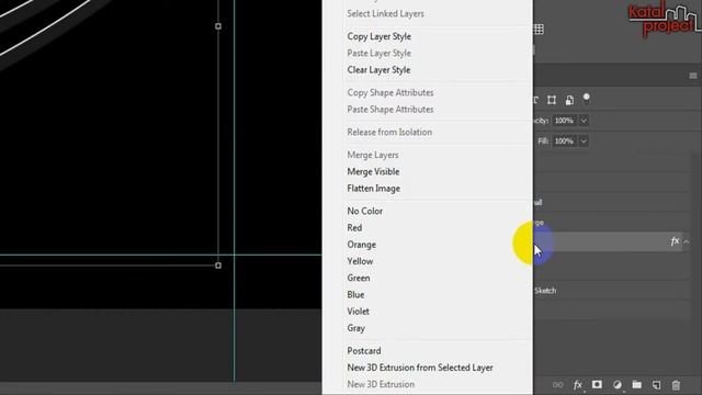 Photoshop CC 2017. Стильная открытка со скрипичным ключом *KatalProject* смотреть онлайн