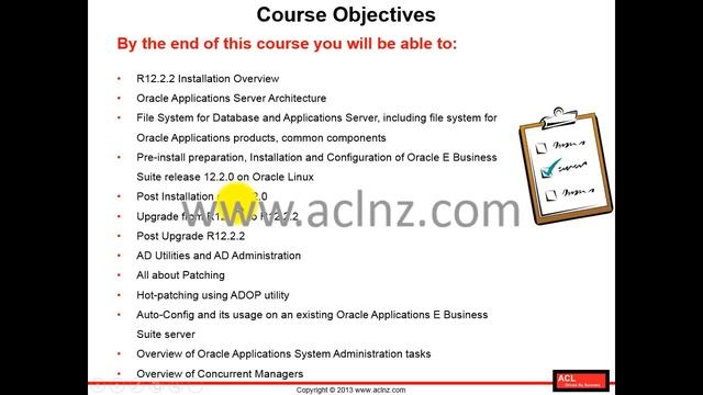 R12.2 Install, Patch and Maintain Oracle E-Business Suite - Module 1 Lesson 1 смотреть онлайн