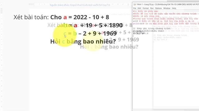 Tiết 3, 4 Tin học 11 Python [CTrCT + KHAI BÁO BIẾN + PHÉP TOÁN, BIỂU THỨC, CÂU LỆNH GÁN] смотреть онлайн