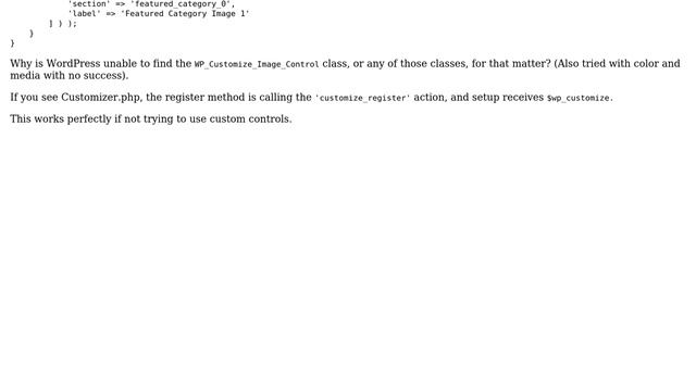 Wordpress: Fatal error: Class WP_Customize_Image_Control not found смотреть онлайн