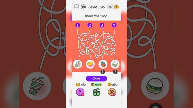 #Shorts Brain Dom Game Challenge 2022 | level 186 | Order the food. смотреть онлайн