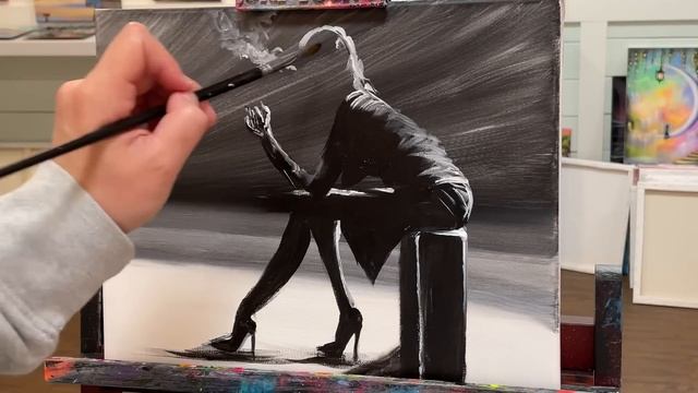 How To Paint “WAITING” Step By Step Painting Tutorial | ACRYLIC