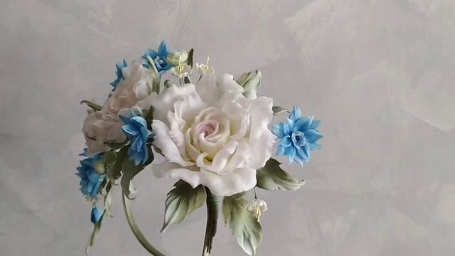 Ободок для волос с цветами из шелка "Милена" смотреть онлайн
