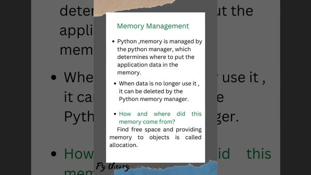 Memory Management in Python смотреть онлайн