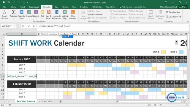 Microsoft Excel Shift Planner | Work Calendar | Duty Roster for free Using MS Excel смотреть онлайн