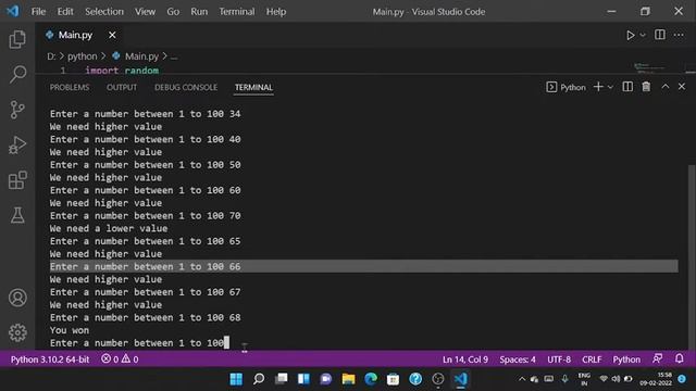 Guess the number game in Python (first project) смотреть онлайн