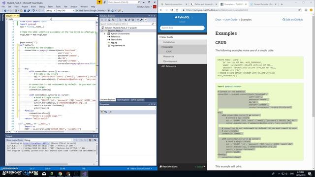 Using pymysql in Flask смотреть онлайн
