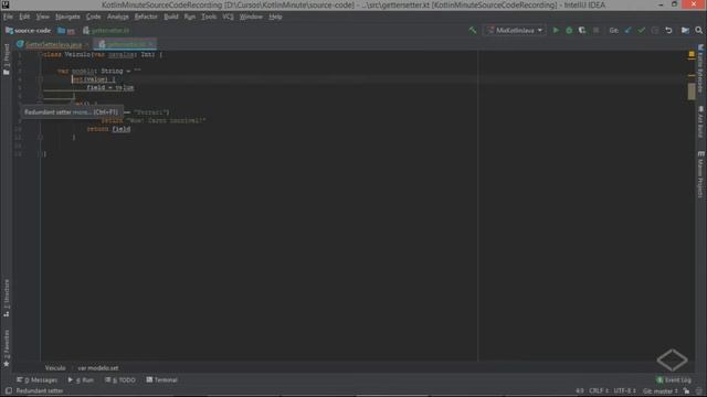 Kotlin getters e setters смотреть онлайн