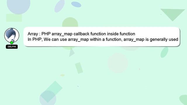 Array : PHP array_map callback function inside function смотреть онлайн