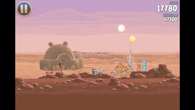 Angry Birds Star Wars 3 stars walkthrough (Tatooine-2) смотреть онлайн