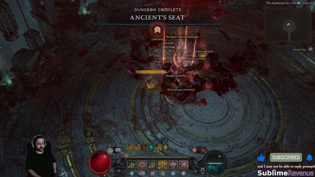#DiabloIV Lord Zir Farming With Defensive NMD Pusher Necromancer Again