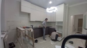 УСТАНОВКА Угловой Кухонный Гарнитур на Новом Уровне всем Смотреть