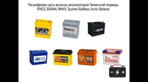 Дата выпуска аккумуляторов Тюменский медведь