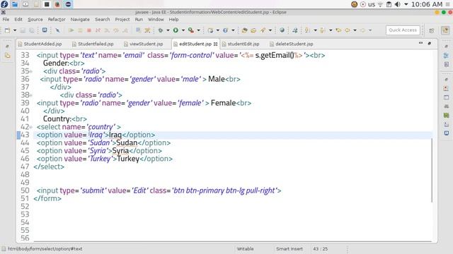 35 JAVA EE JSP CRUD Student database project смотреть онлайн