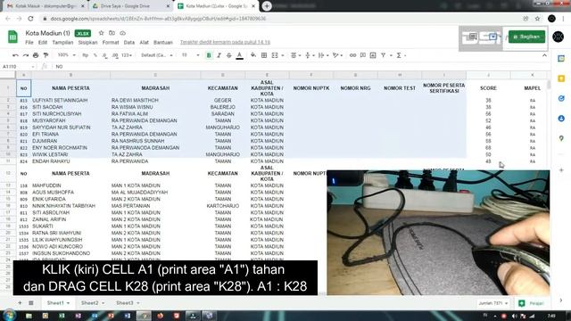 Cara Mudah Print Area Google Spreadsheet Agar Hasil Cetak Tidak Terpotong - Kertas F4 смотреть онлайн