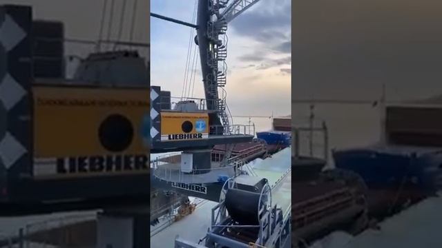 Погрузка гранулированной серы насыпью Туркменбаши, Туркменистан смотреть онлайн