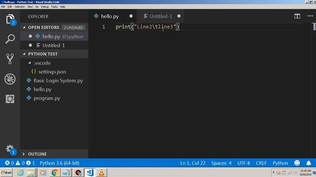 Learn Complete Python 3.6 Course in Hindi Urdu 2018 | Escape Sequences (Part 7) смотреть онлайн