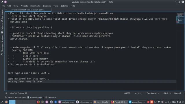 how to install parrot os in oracle virtual box (Malayalam) смотреть онлайн