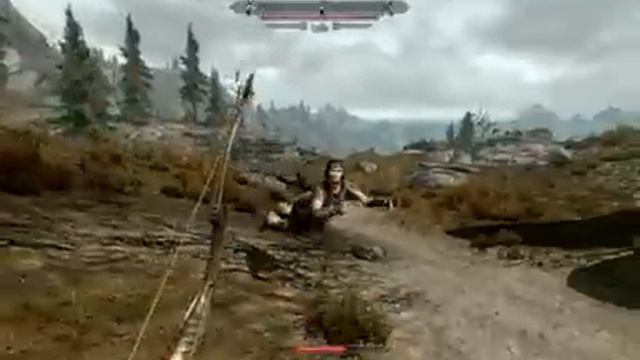 Skyrim: Lydia flying. смотреть онлайн