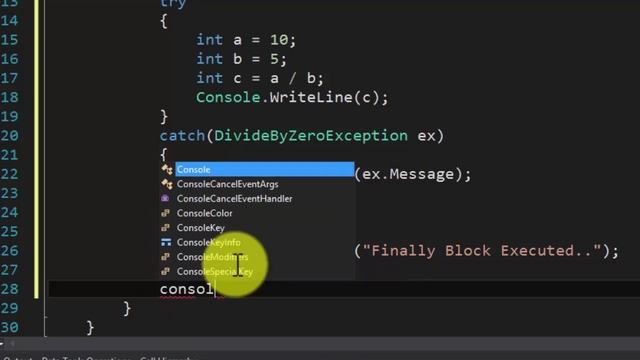FINALLY BLOCK WITH TRY CATCH IN C# (URDU / HINDI) смотреть онлайн