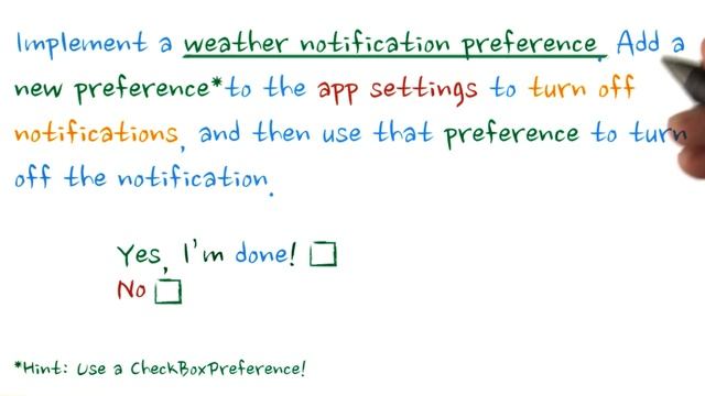 Turning Weather Notifications On/Off - Developing Android Apps смотреть онлайн