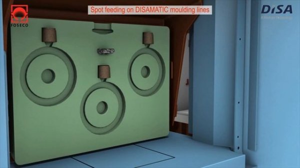 How VSF vertical spot feeding works with a DISAMATIC
