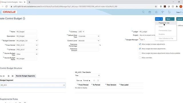 Oracle Fusion Financials - General Ledger Budget смотреть онлайн