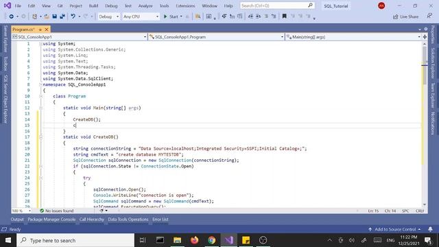 C# | SQL Server | How To Create Database | Part 1 | C# SQL Server смотреть онлайн