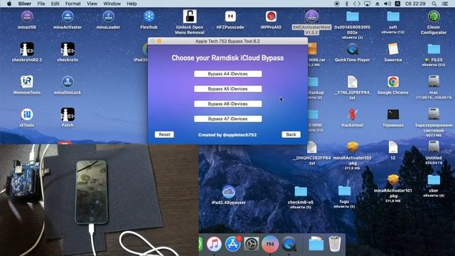 iPod Touch 5. iCloud Bypass iOS 9.3.5 Обход блокировки активации Arduino & Sliver 6.2 MacOS смотреть онлайн