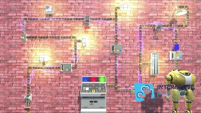 Инновационный скалодром для детей. Интерактивные игры с заданиями Электрическая сеть с выключателям смотреть онлайн