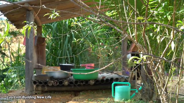 Harvest rice in the fields - Cook delicious dishes to enjoy | Luu Linh Building New Life смотреть онлайн