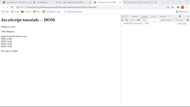 Learn JavaScript For Beginners In A Live Stream: Lesson 3 - The DOM смотреть онлайн