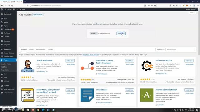 Installation OT Mega Menu Plugin смотреть онлайн