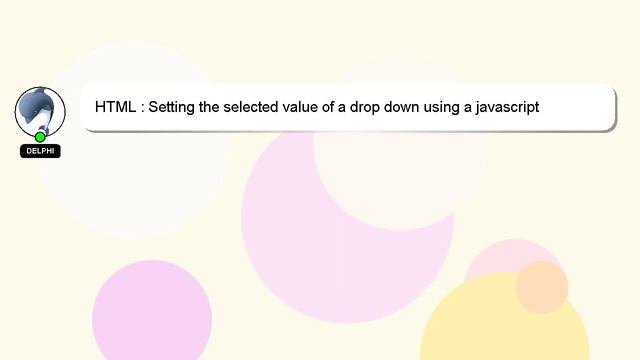 HTML : Setting the selected value of a drop down using a javascript variable смотреть онлайн