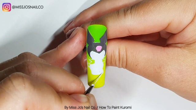 🐰 How To Paint Kuromi From Hello Kitty | Step By Step | Halloween Nail Art Design | Cute Skull Nail смотреть онлайн