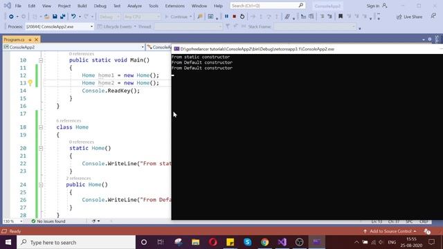 C# Static Constructor with Examples смотреть онлайн