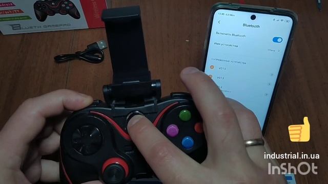 Джойстик для телефона Bluetooth Wireless Controller V8 смотреть онлайн