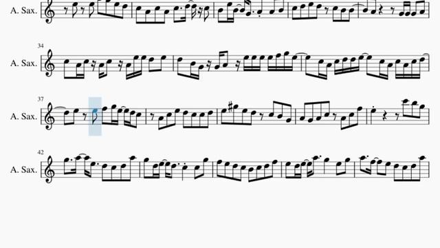 Alto Sax Sheet Music: How to play Racing into the Night by YOASOBI смотреть онлайн