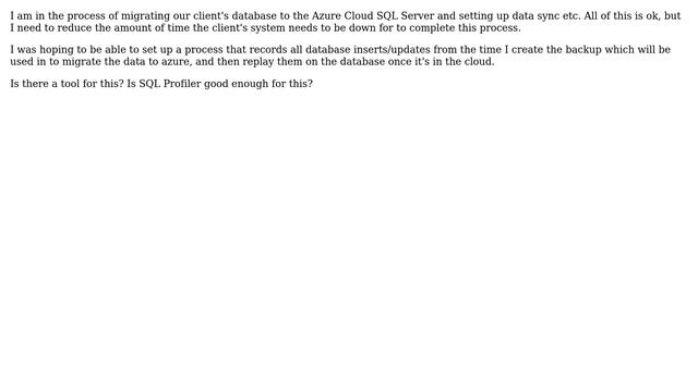 Logging and Replaying database updates/inserts SQL Server 2008 смотреть онлайн