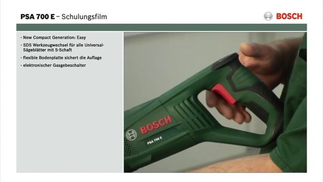 Tutorial: Säbelsäge PSA 700 E Von Bosch