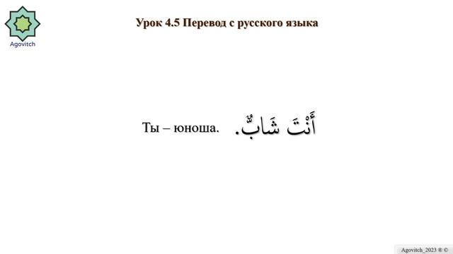 «ад-Дурусу ш-Шифахия» Урок 4.5. Перевод с русского языка на арабский. (Полный формат) смотреть онлайн