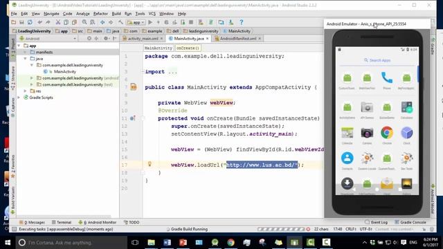 Android Bangla Tutorial 2.31 : How to convert website into android application | WebView (part-1) смотреть онлайн