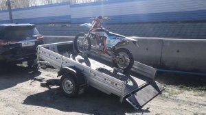 Как закрепить мотоцикл на прицепе (мотоловушка в действии)