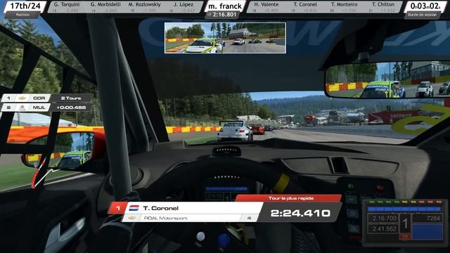 RRRE HONDA CIVIC WTCC A SPA VUE COCKPIT смотреть онлайн