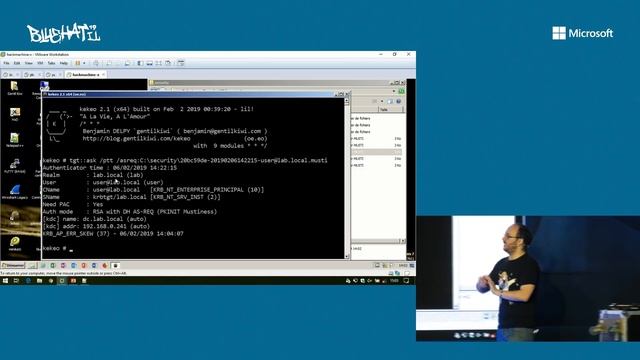 BlueHat IL 2019 - Benjamin Delpy (@gentilkiwi) - You (dis)liked mimikatz? Wait for kekeo смотреть онлайн