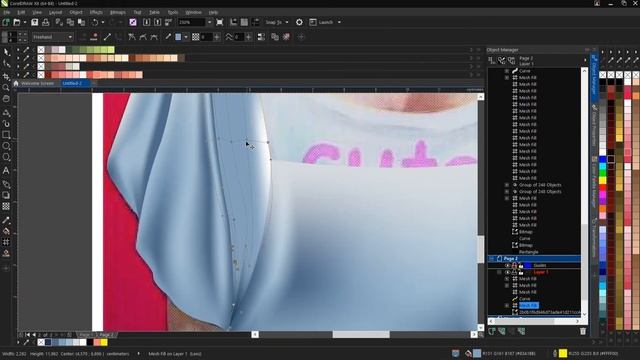 Proses pembuatan vektor realistis menggunakan mesh fill (CorelDRAW x8) смотреть онлайн