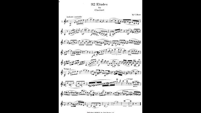 Rose 32 Etudes with piano accompaniment Nos 1 & 2 смотреть онлайн