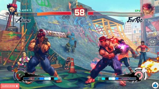 (Japanese Voice) Akuma vs Evil Ryu Fight - Ultra Street Fighter 4 смотреть онлайн