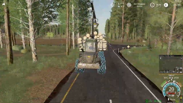FS19/Вывозка леса с делянки при помощи Ponsse Buffalo! смотреть онлайн