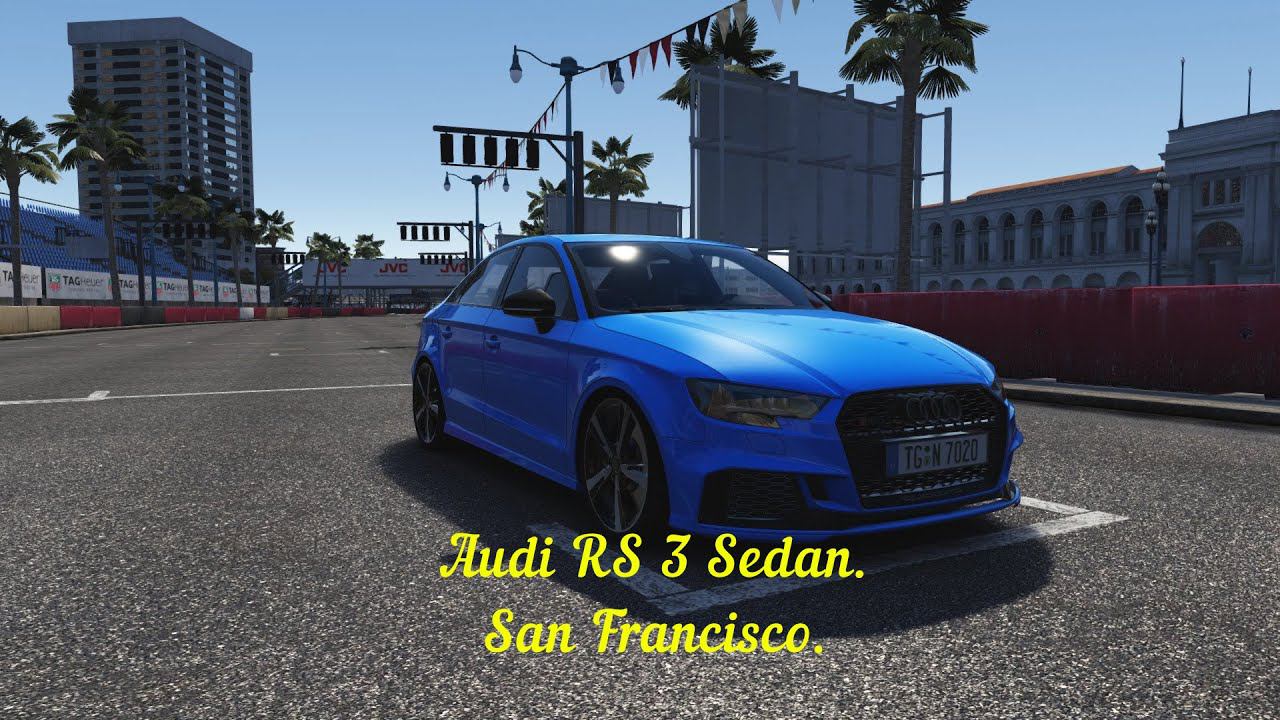 Audi RS3 Sedan 2020 - San Francisco GRID Circuit in Assetto Corsa. смотреть онлайн